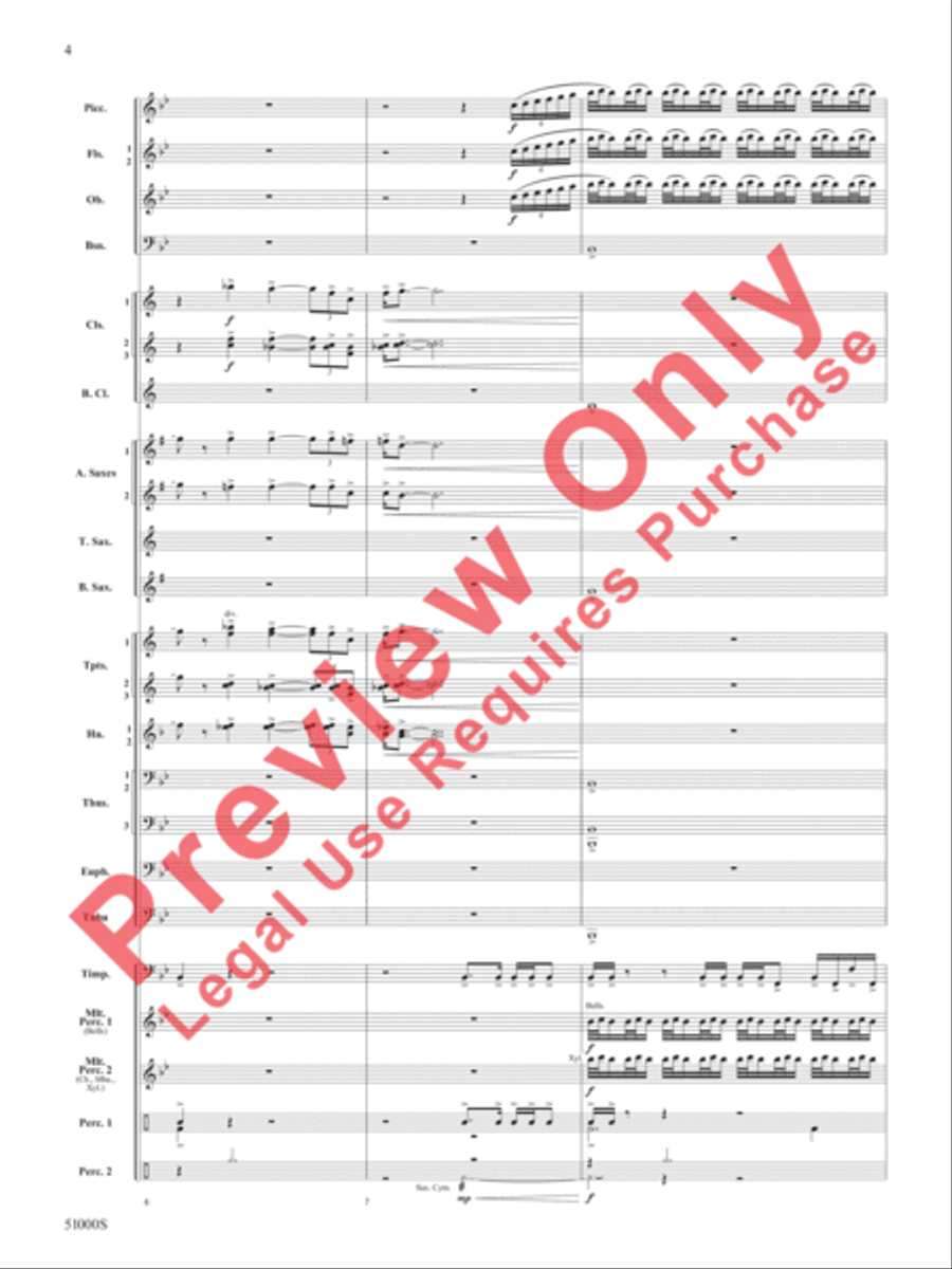 Eternal Flame Concert Band scores gallery preview page 5