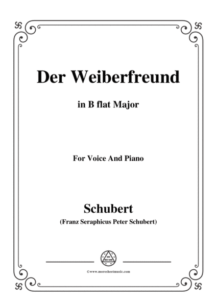 Schubert-Der Weiberfreund(The Philanderer),D.271,in B flat Major,for Voice&Piano image number null