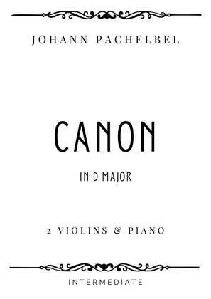Pachelbel - Canon in D Major for 2 Violins & Piano - Intermediate