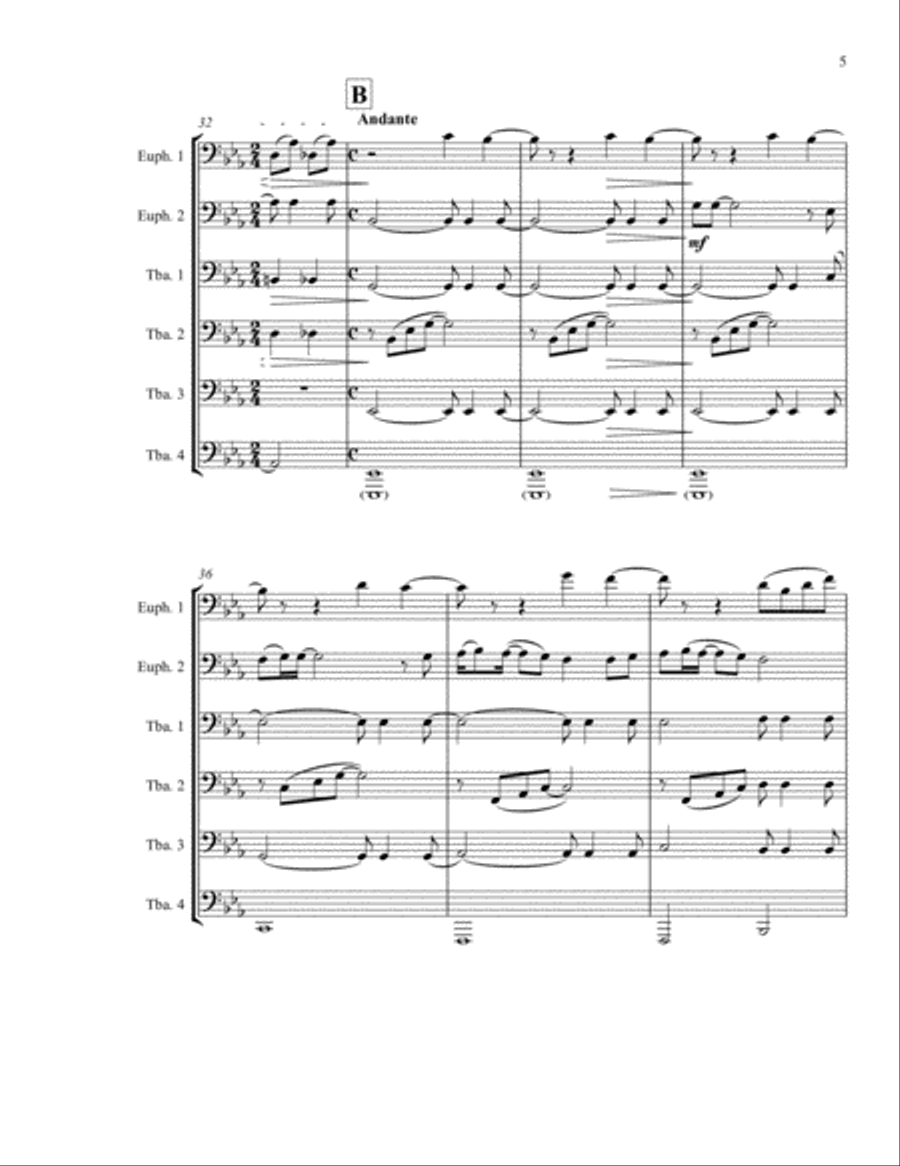 Bohemian Rhapsody Brass Ensemble scores gallery preview page 5