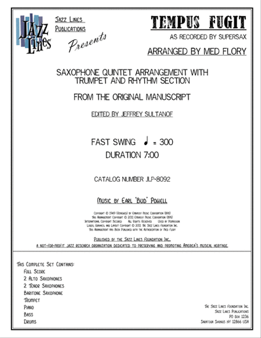 Tempus Fugit Jazz Ensemble scores gallery preview page 1