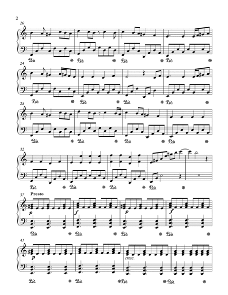 Op.1 No.2: Prelude Op.1 No.2: Prelude Piano Solo scores gallery preview page 2