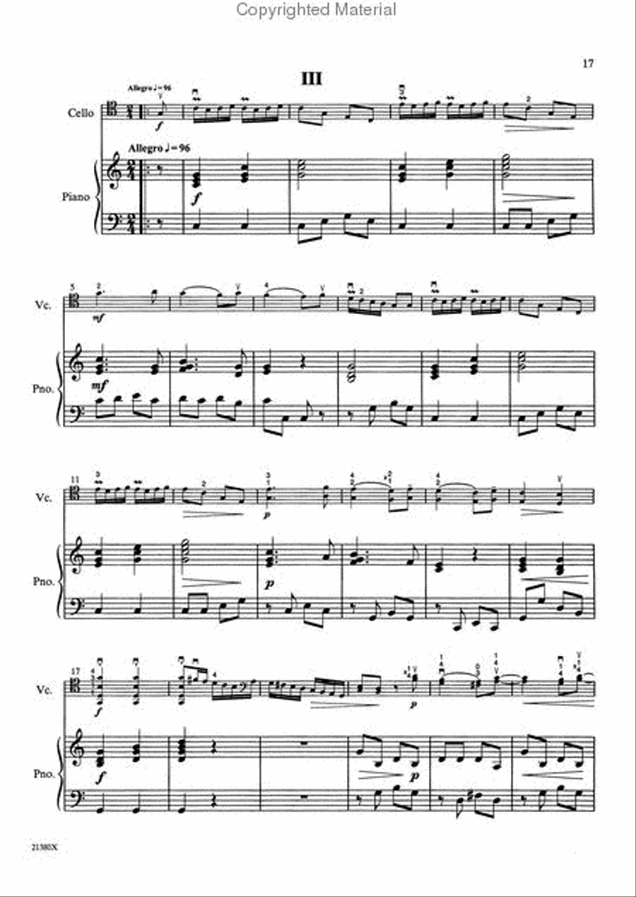 Solos for Young Cellists Cello Part and Piano Acc., Volume 6 Piano Accompaniment scores gallery preview page 3