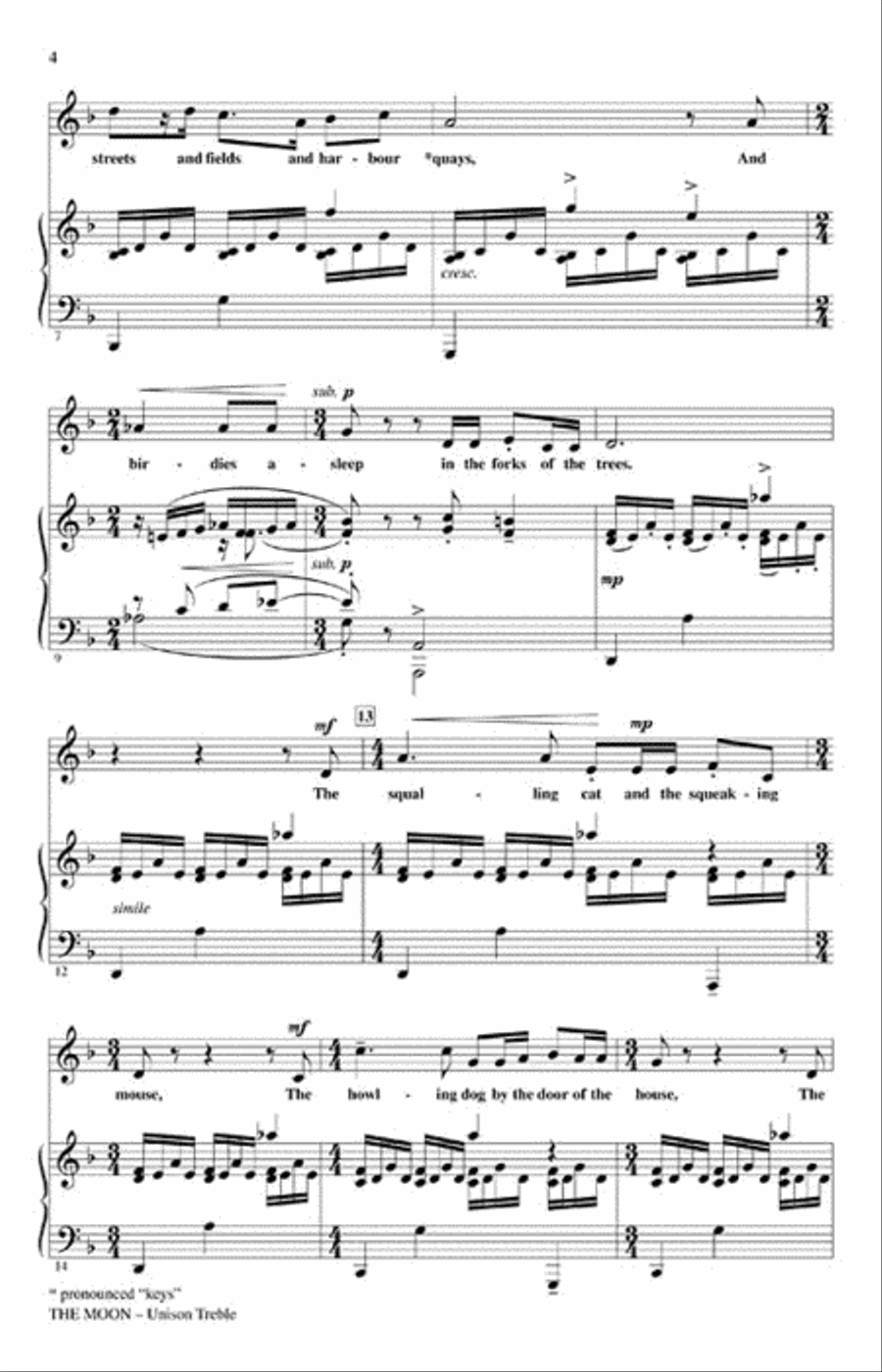 The Moon Unison Choir scores gallery preview page 3
