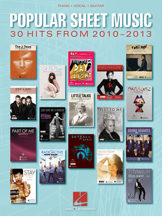 Book cover for Popular Sheet Music - 30 Hits from 2010-2013