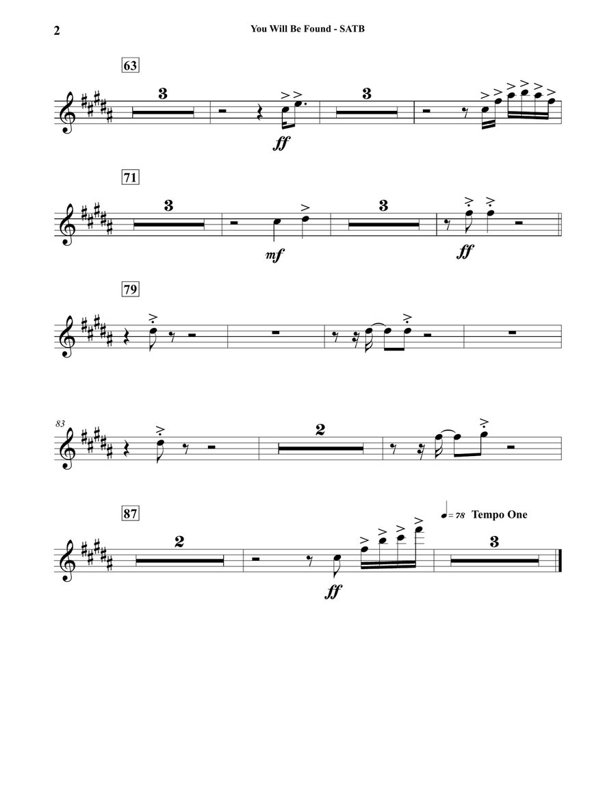 You Will Be Found Concert Band scores gallery preview page 6