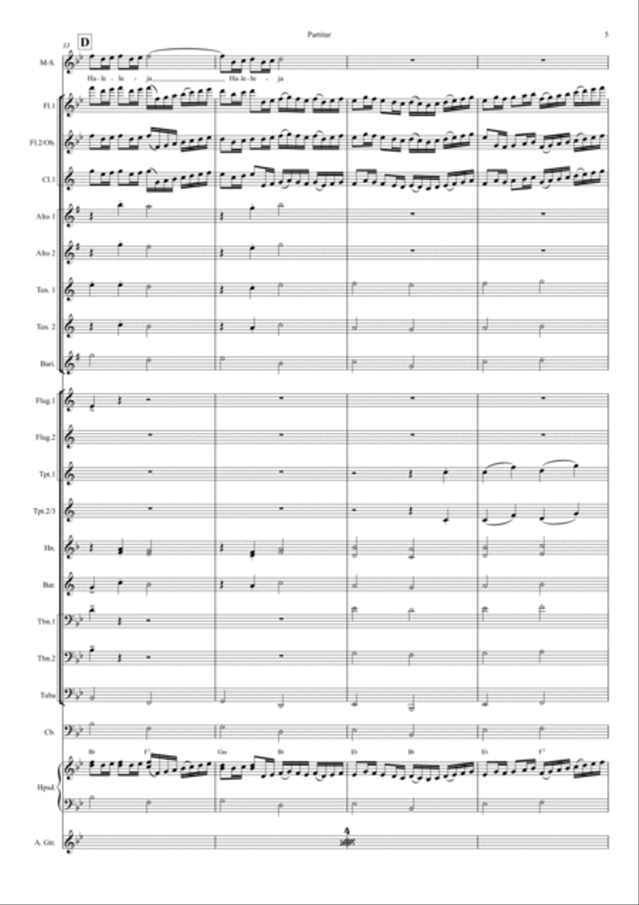 Canon in D (Bb) - Pachelbel - Voc. Opt - Concert Band Concert Band scores gallery preview page 5