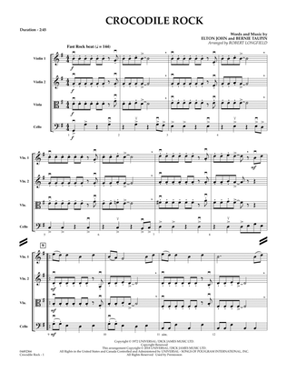 Book cover for Crocodile Rock (arr. Robert Longfield) - Conductor Score (Full Score)