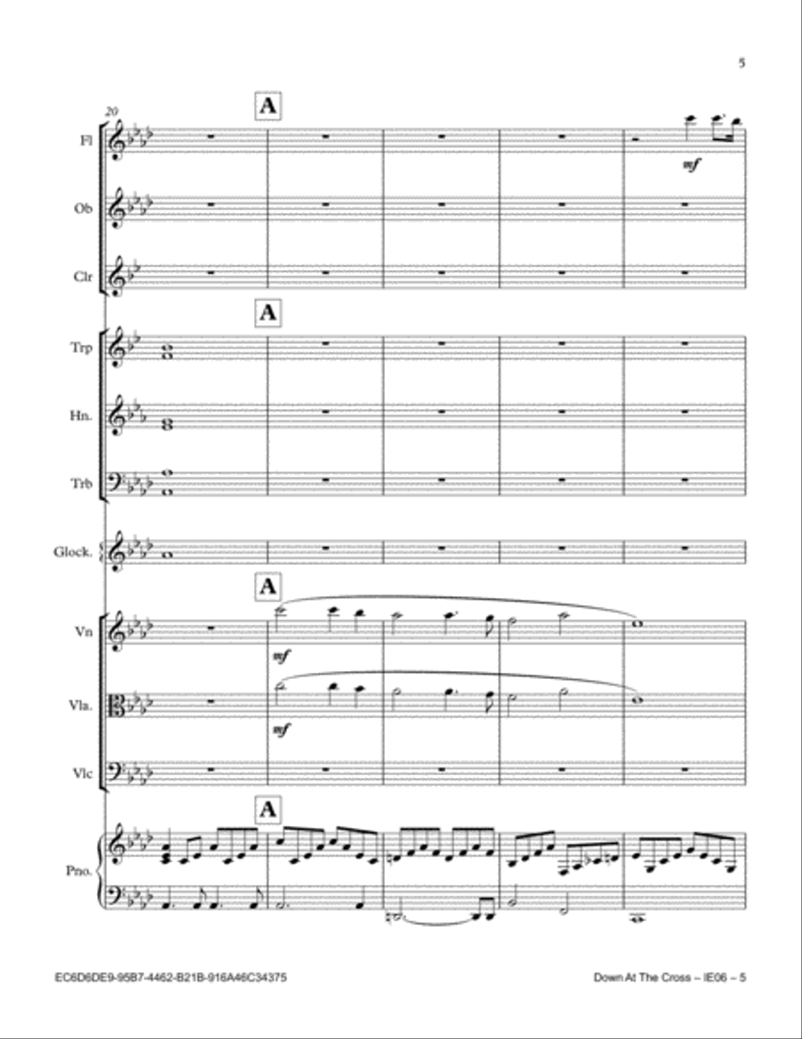 Down At The Cross Down At The Cross Full Orchestra scores gallery preview page 5