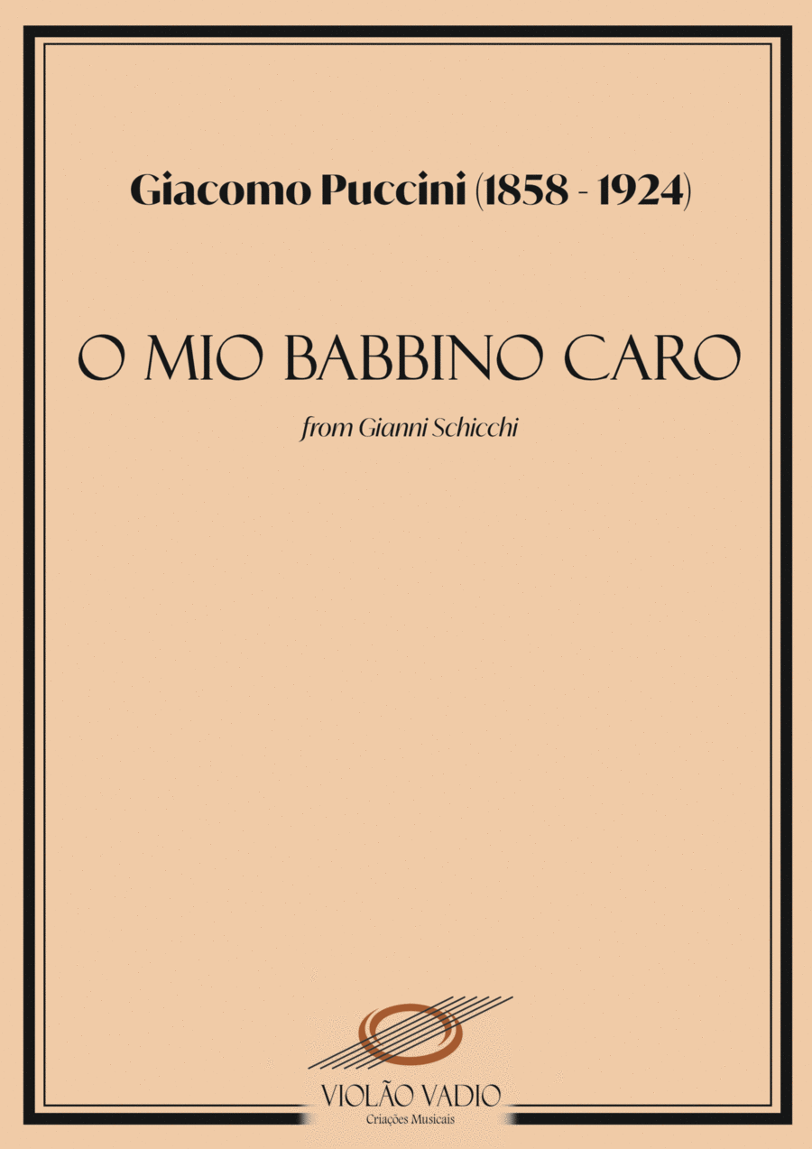 O Mio Babbino Caro (Puccini) Cello with chords Cello Solo scores gallery preview page 1