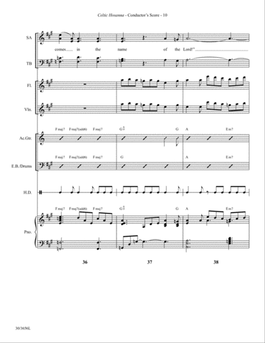 Celtic Hosanna - Instrumental Ensemble Score and Parts Choir scores gallery preview page 12