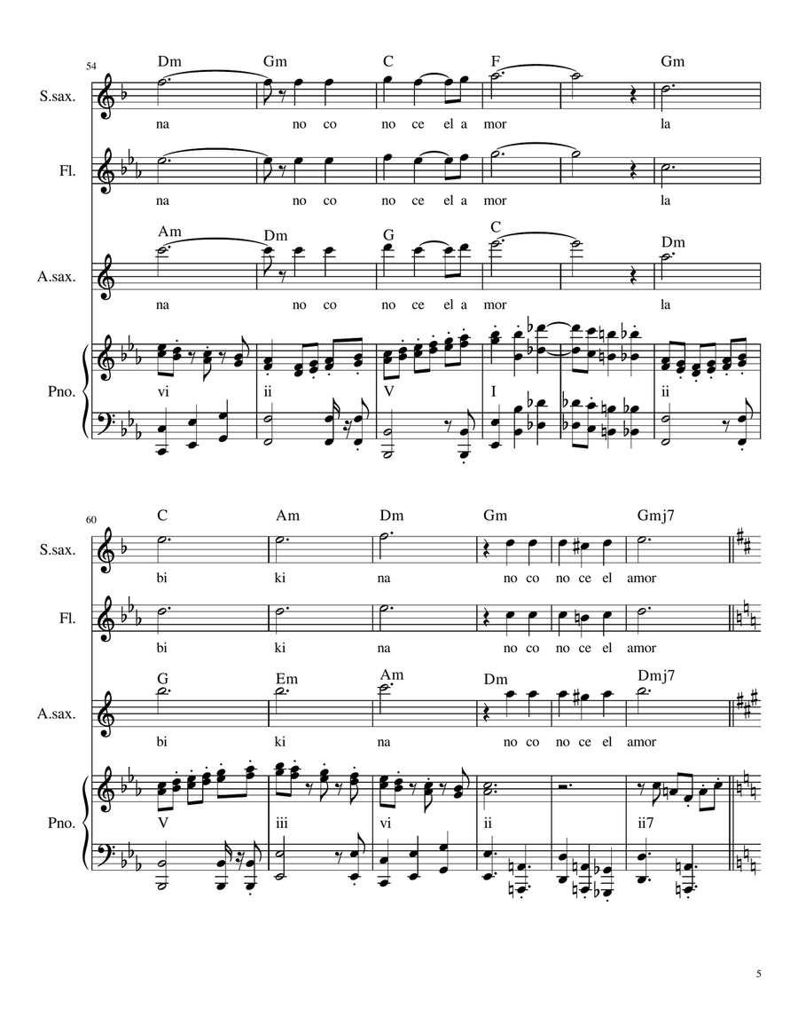 La Bikina Piano, Vocal, Guitar scores gallery preview page 5