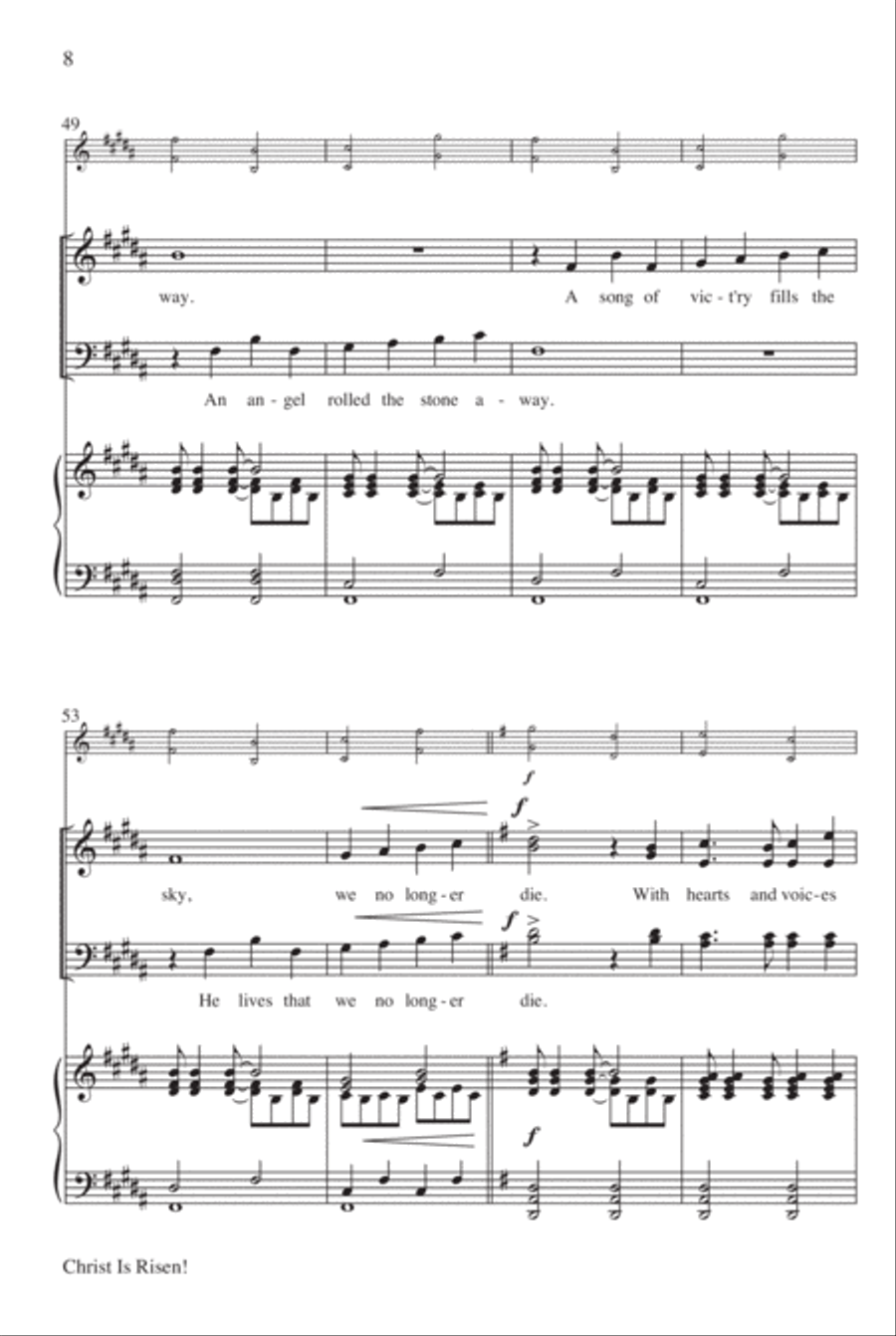 Christ Is Risen! 4-Part scores gallery preview page 9