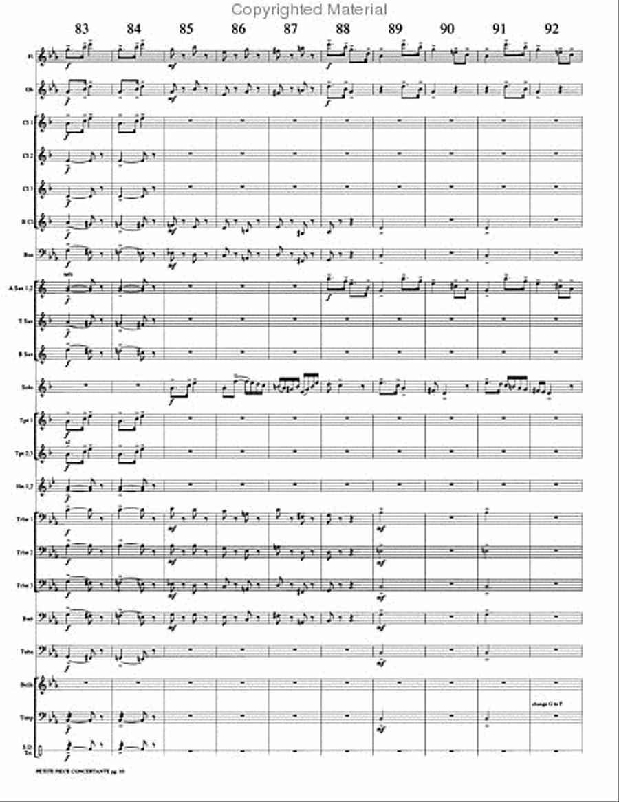 Petite Piece Concertante (Little Concert Piece) Concert Band scores gallery preview page 13