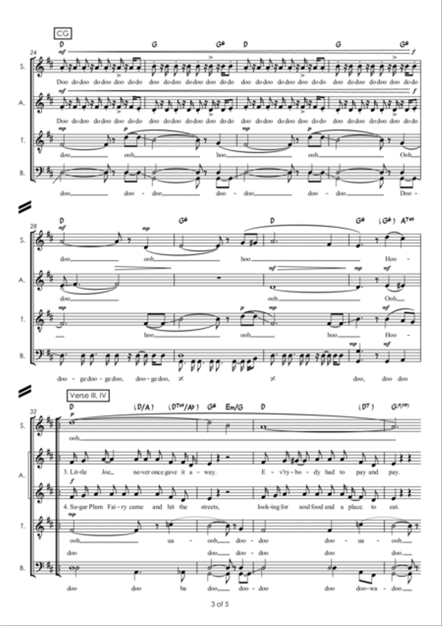 Walk On The Wild Side 4-Part scores gallery preview page 3