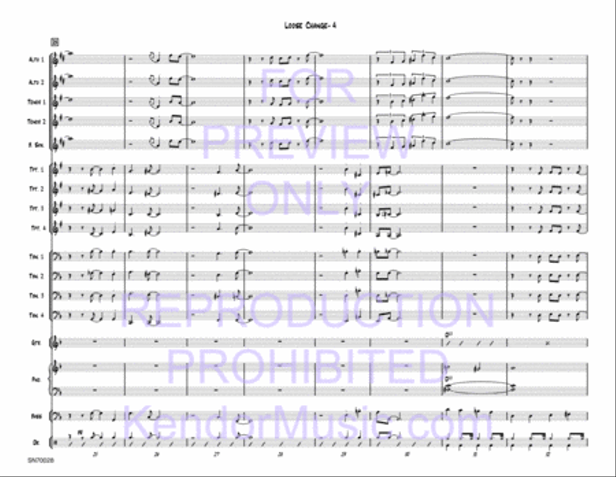Loose Change (Full Score) Jazz Ensemble scores gallery preview page 5