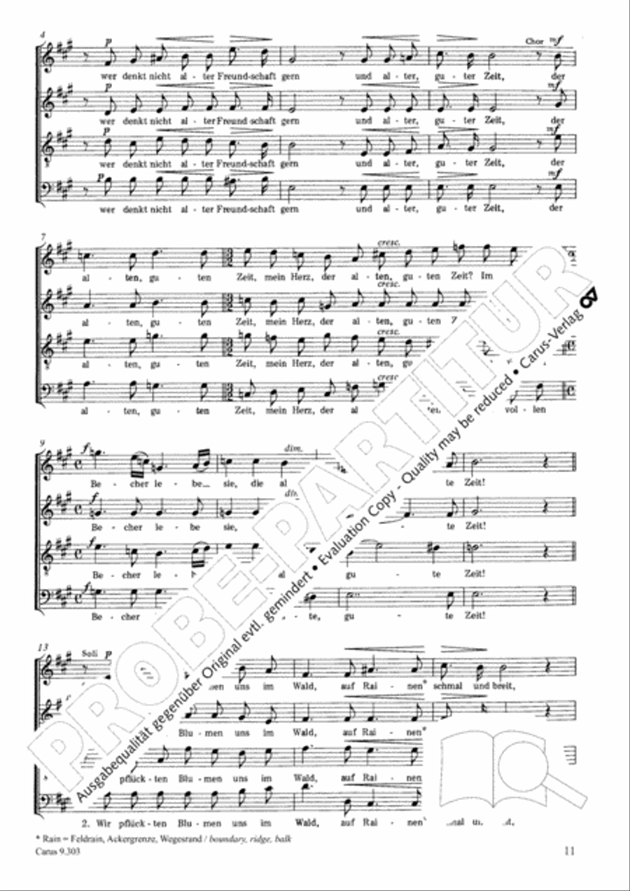 Funf Lieder von Robert Burns op. 55 Choir scores gallery preview page 11