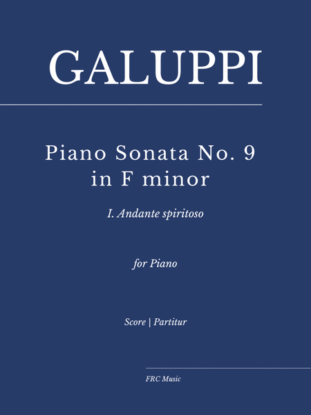 Galuppi: Piano Sonata No. 9 in F Minor: I. Andante spiritoso image number null