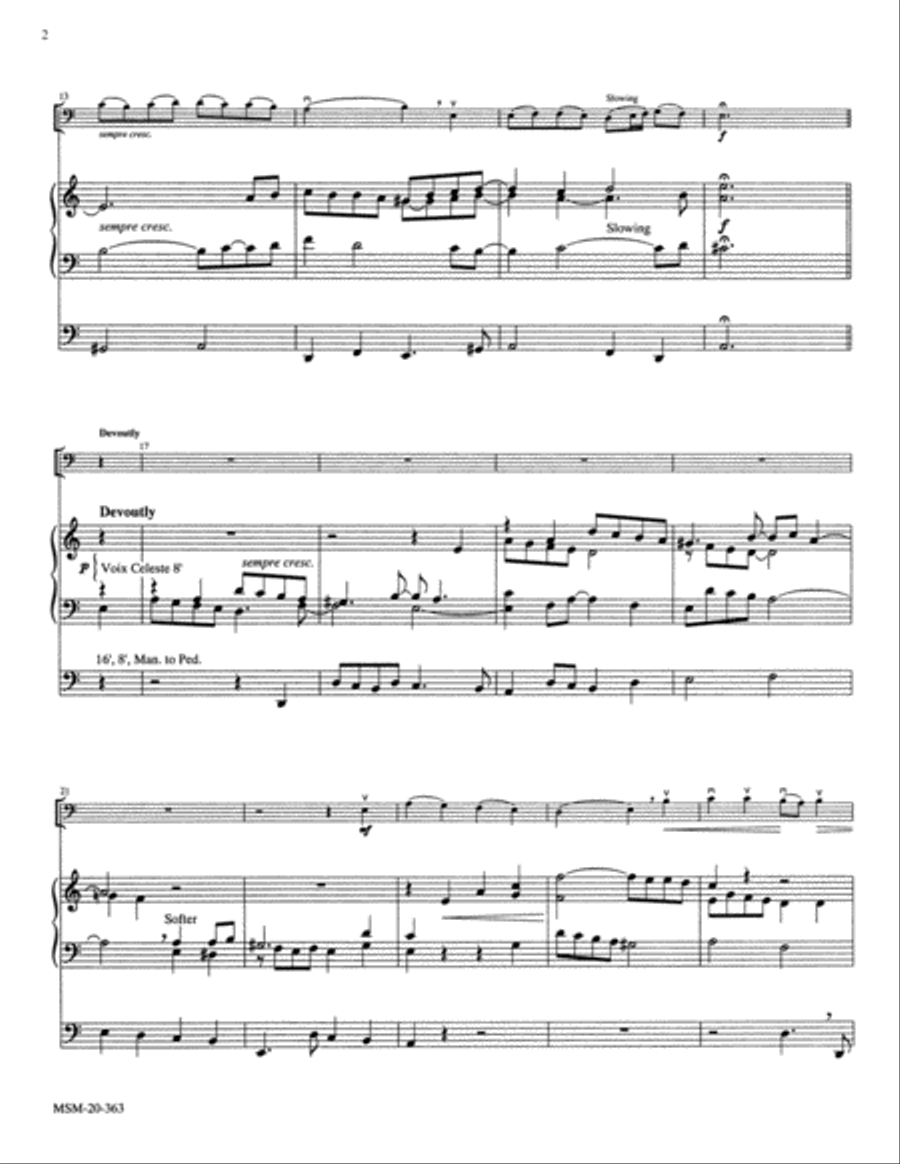 O Sacred Head, Now Wounded Cello scores gallery preview page 2