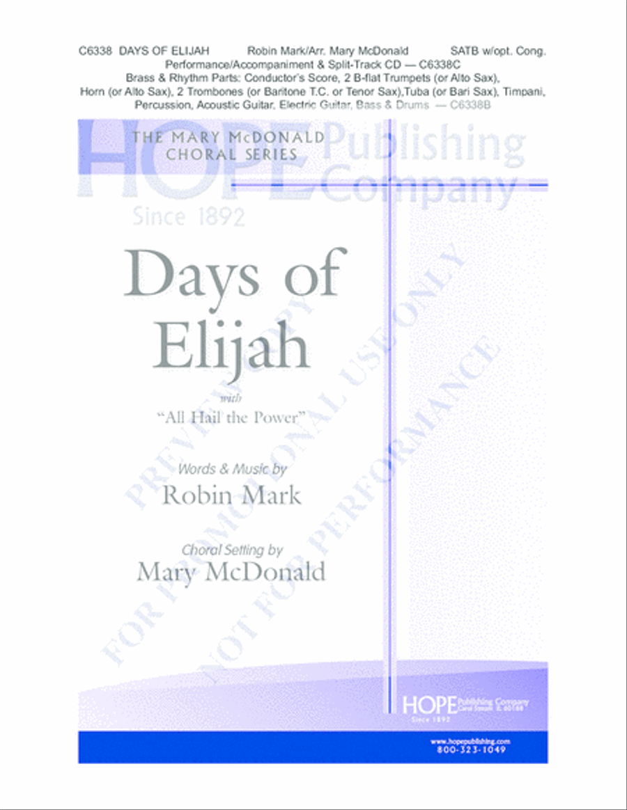 Days of Elijah Choir scores gallery preview page 2
