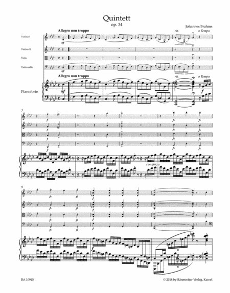 Piano Quintet in F minor, Opus 34