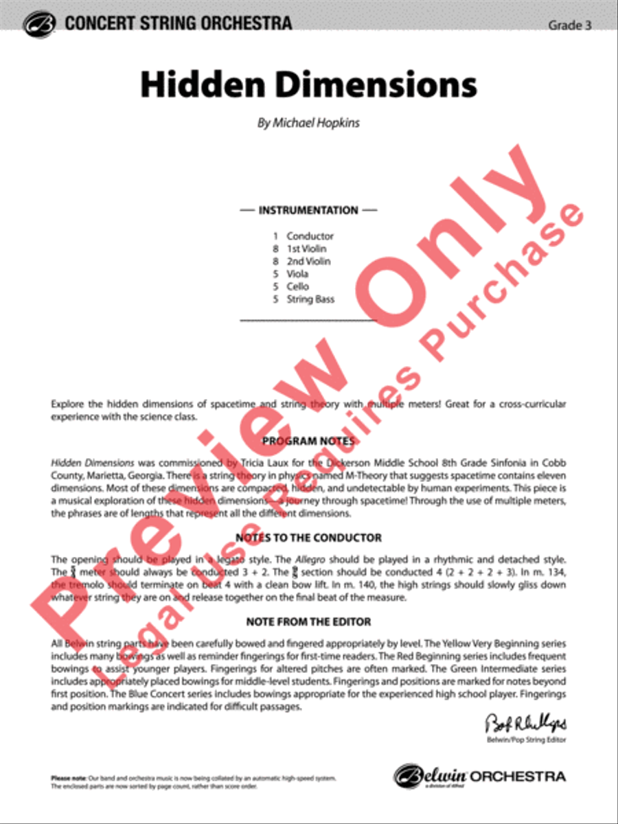 Hidden Dimensions String Orchestra scores gallery preview page 25