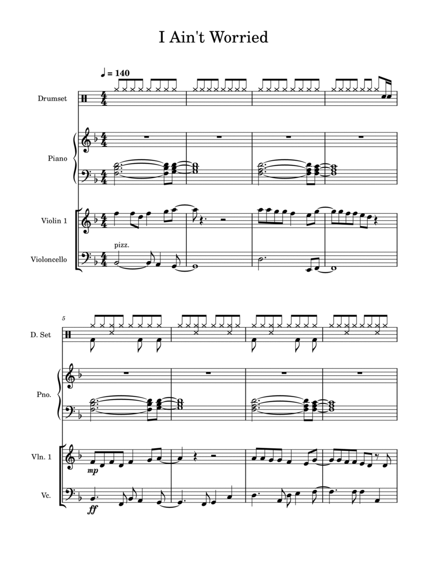 I Ain't Worried I Ain't Worried Piano Trio scores gallery preview page 1