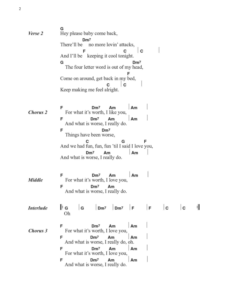 For What It's Worth Acoustic Guitar scores gallery preview page 2