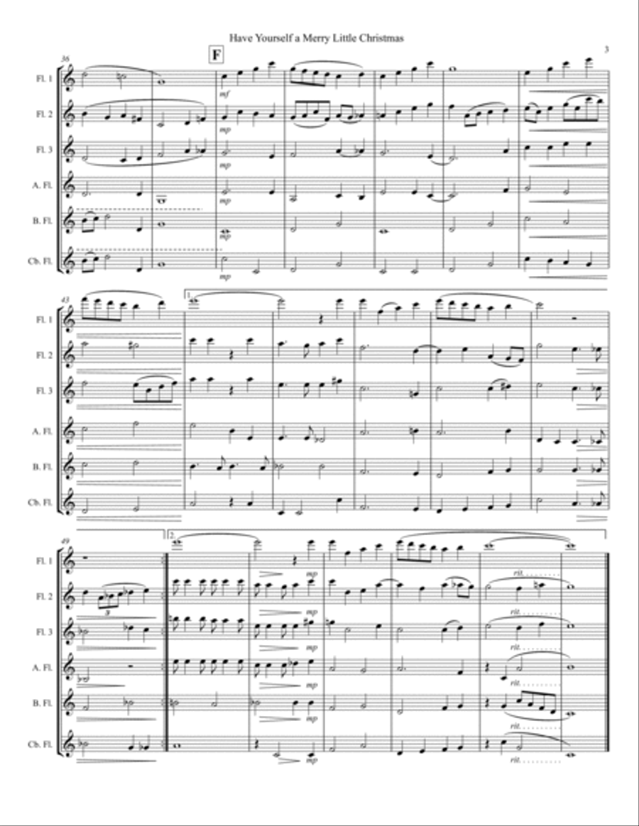 Have Yourself A Merry Little Christmas Woodwind Ensemble scores gallery preview page 3