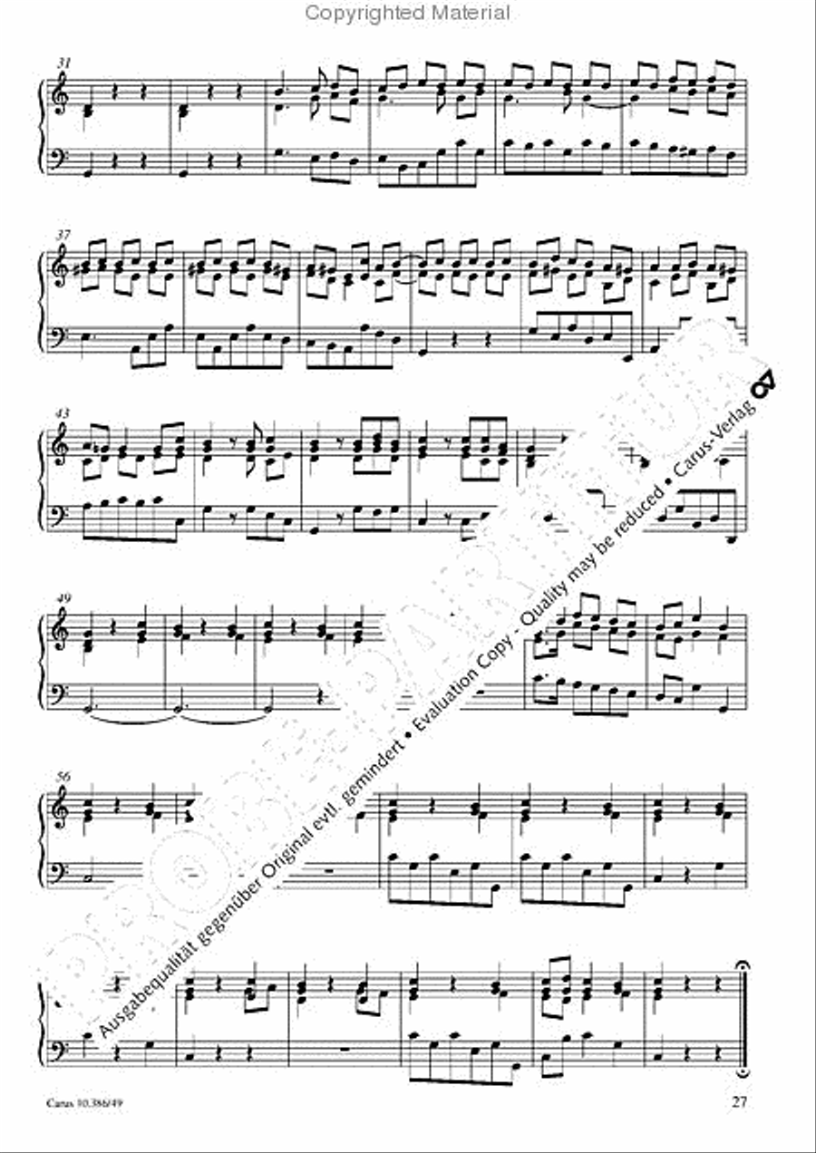 Dialogus von der Geburt Christi Organ scores gallery preview page 28
