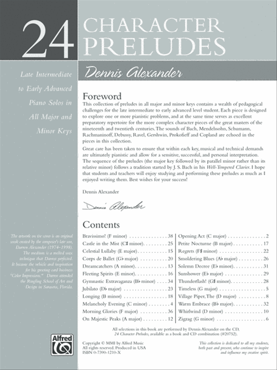 24 Character Preludes Piano Solo scores gallery preview page 2