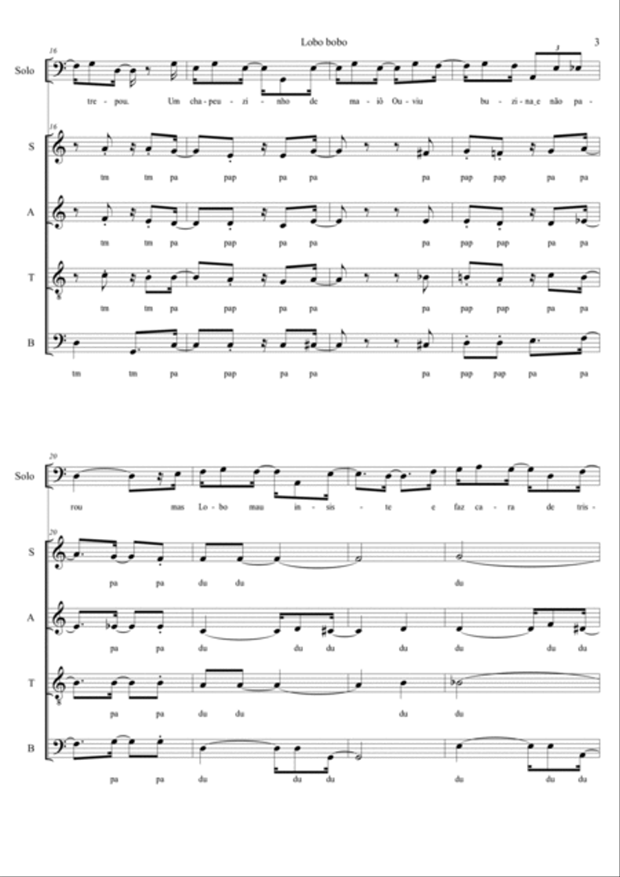 Lobo Bobo 4-Part scores gallery preview page 3