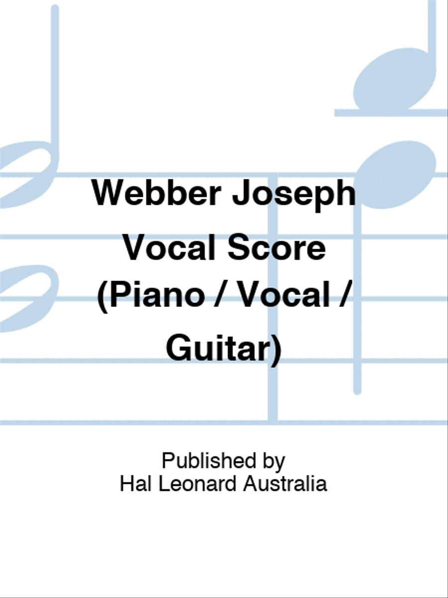 Webber Joseph Vocal Score (Piano / Vocal / Guitar) Piano, Vocal, Guitar scores gallery preview page 1