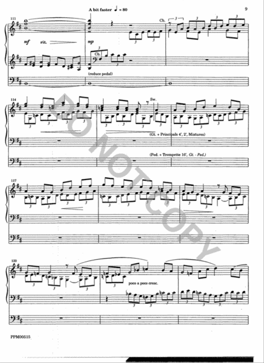 Partita on Wondrous Love Organ scores gallery preview page 10