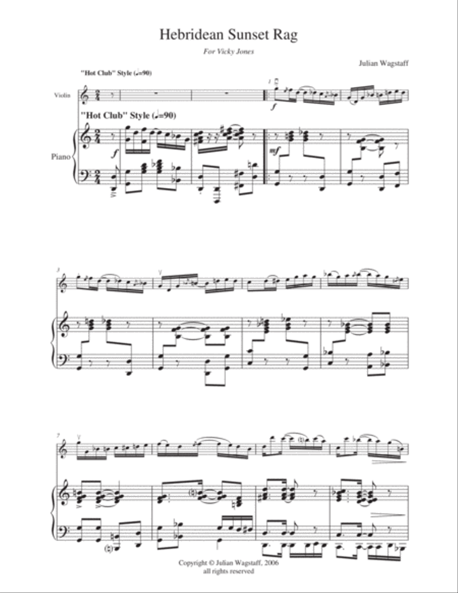 Hebridean Sunset Rag Small Ensemble scores gallery preview page 3