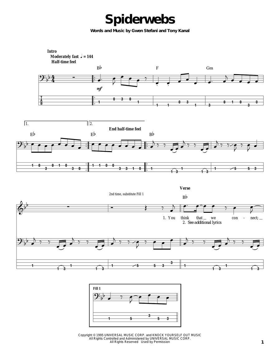 Spiderwebs Acoustic Guitar scores gallery preview page 1