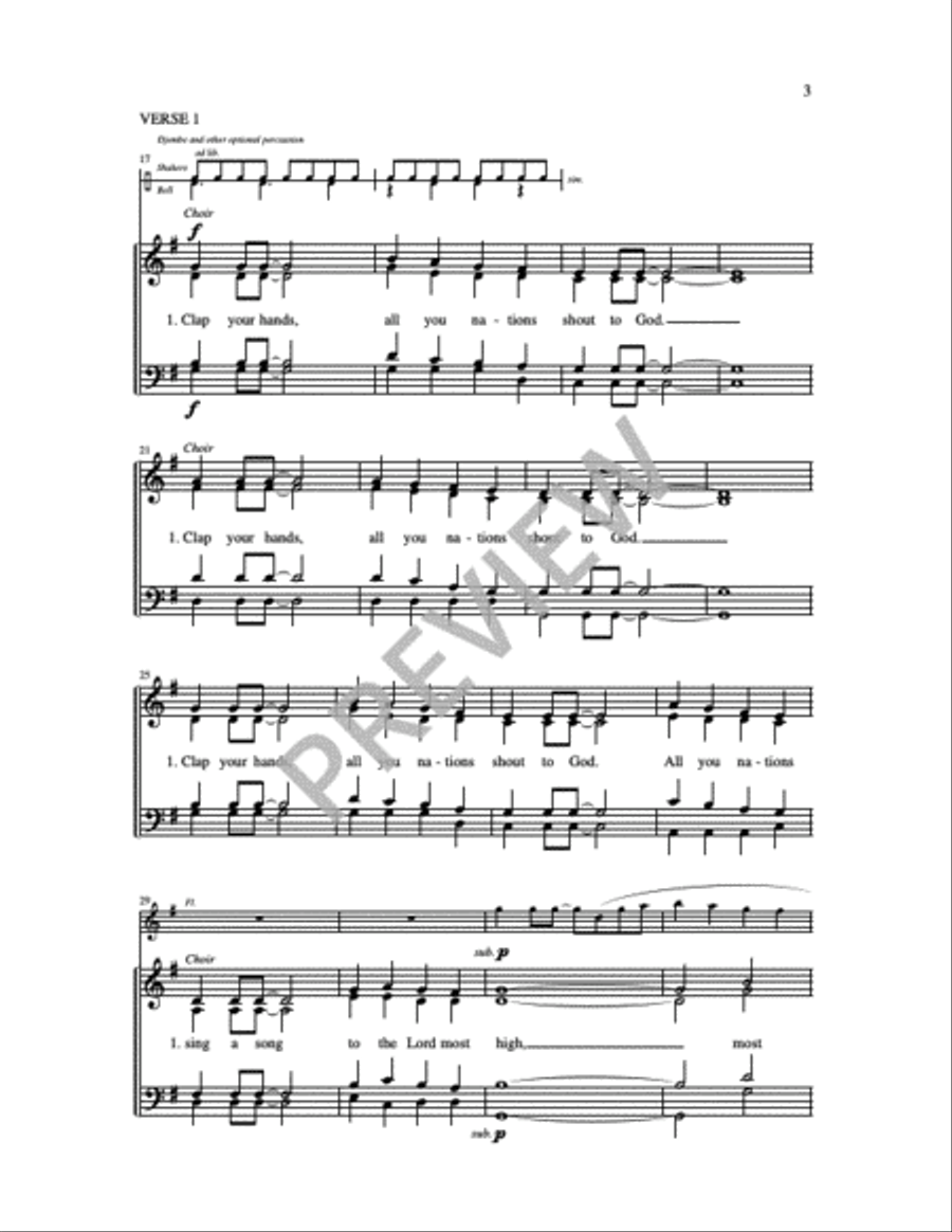 Clap Your Hands 4-Part scores gallery preview page 6