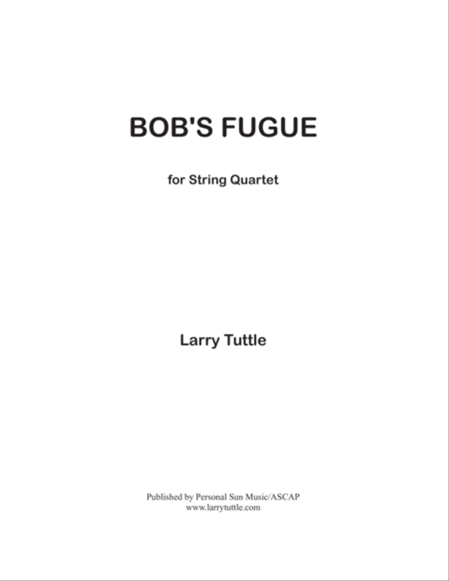 Bob's Fugue String Quartet scores gallery preview page 1