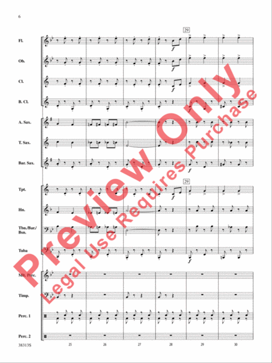 The Chimes of Liberty Concert Band scores gallery preview page 7