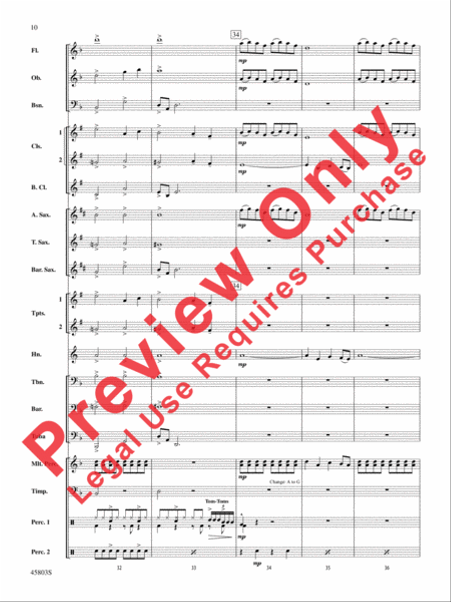 Heathens Heathens Concert Band scores gallery preview page 10