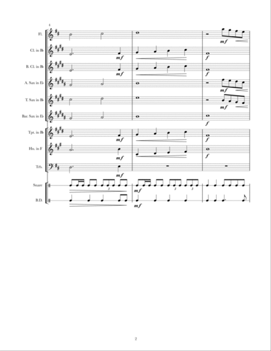 O Canada (version 1) Concert Band scores gallery preview page 2