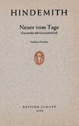 Book cover for Neues Von Tage Overture (1930) S.s.
