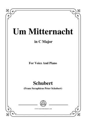 Schubert-Um Mitternacht(At Midnight),Op.88 No.3,in C Major,for Voice&Piano