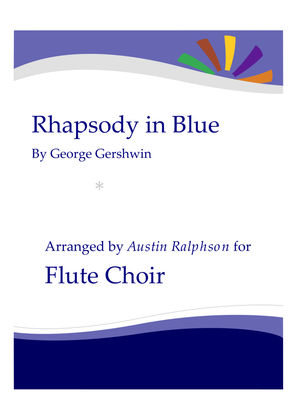 Book cover for Rhapsody In Blue - flute choir / flute ensemble