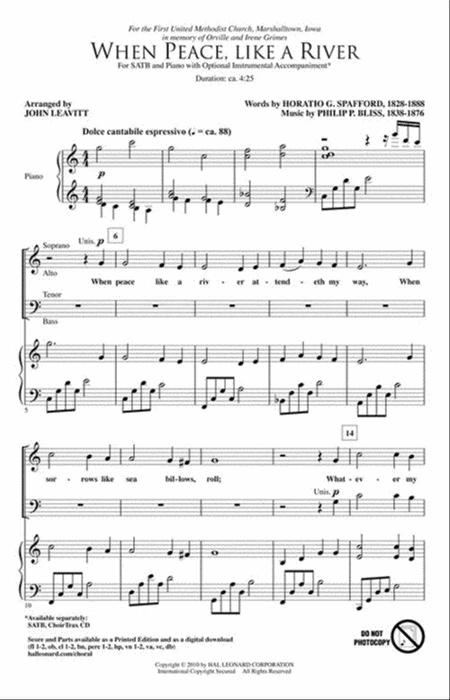When Peace Like a River When Peace Like a River 4-Part scores gallery preview page 2