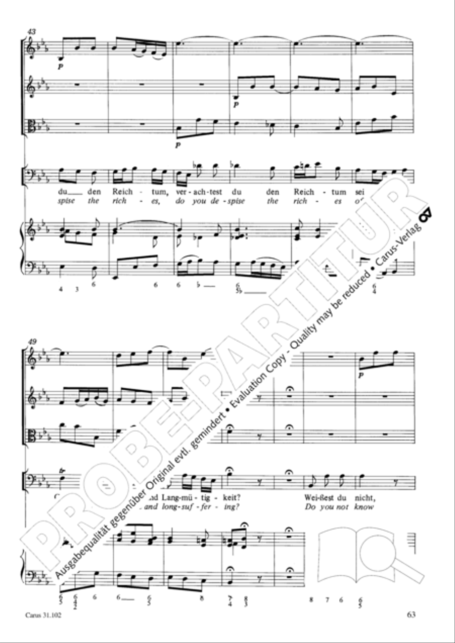Lord God, your eyes are seeing truth in trusting (Herr, deine Augen sehen nach dem Glauben) ATB scores gallery preview page 64