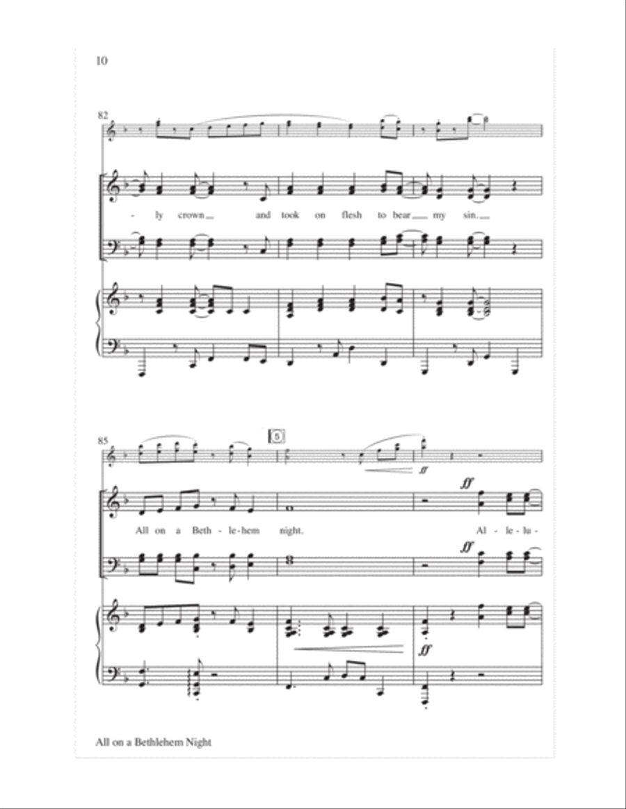 All on a Bethlehem Night 4-Part scores gallery preview page 11