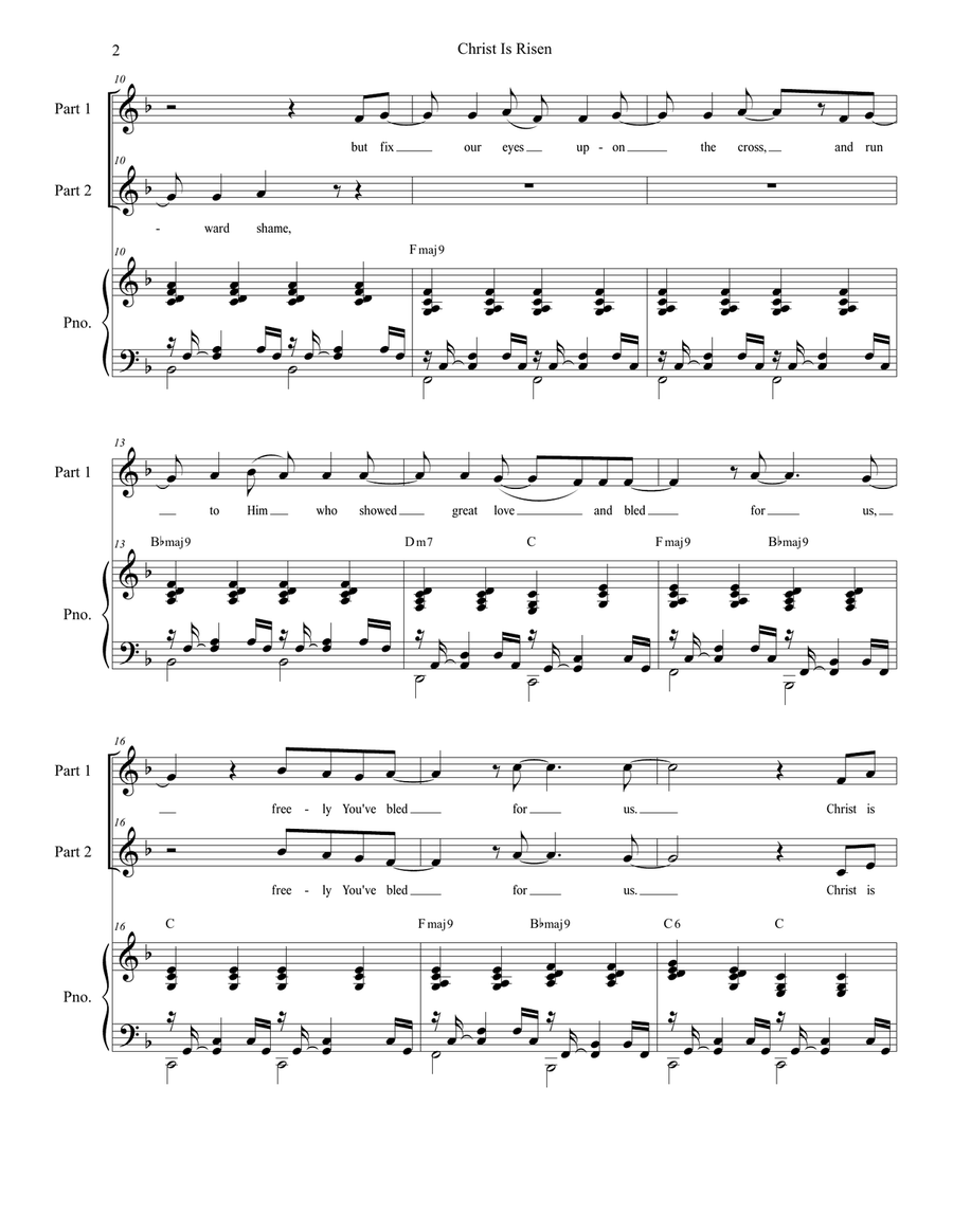 Christ Is Risen Christ Is Risen Choir scores gallery preview page 2