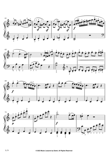 Piano Sonata No. 10 in C Major (EASY PIANO) I. Allegro Moderato (K. 330) [Wolfgang Amadeus Mozart] image number null