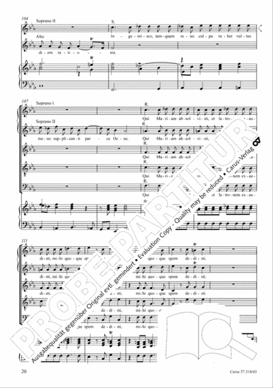 Requiem in F minor SSATB scores gallery preview page 21